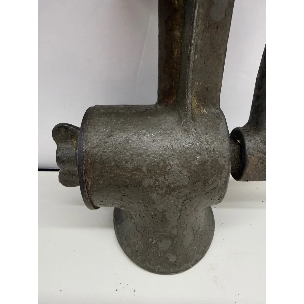 Antique Griswold Mfg Co Cast Iron Meat Grinder Hand Crank Wood Handle Erie PA